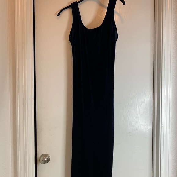 Velvet Like Tank Dress - Ankle Length - Picture 1 of 4